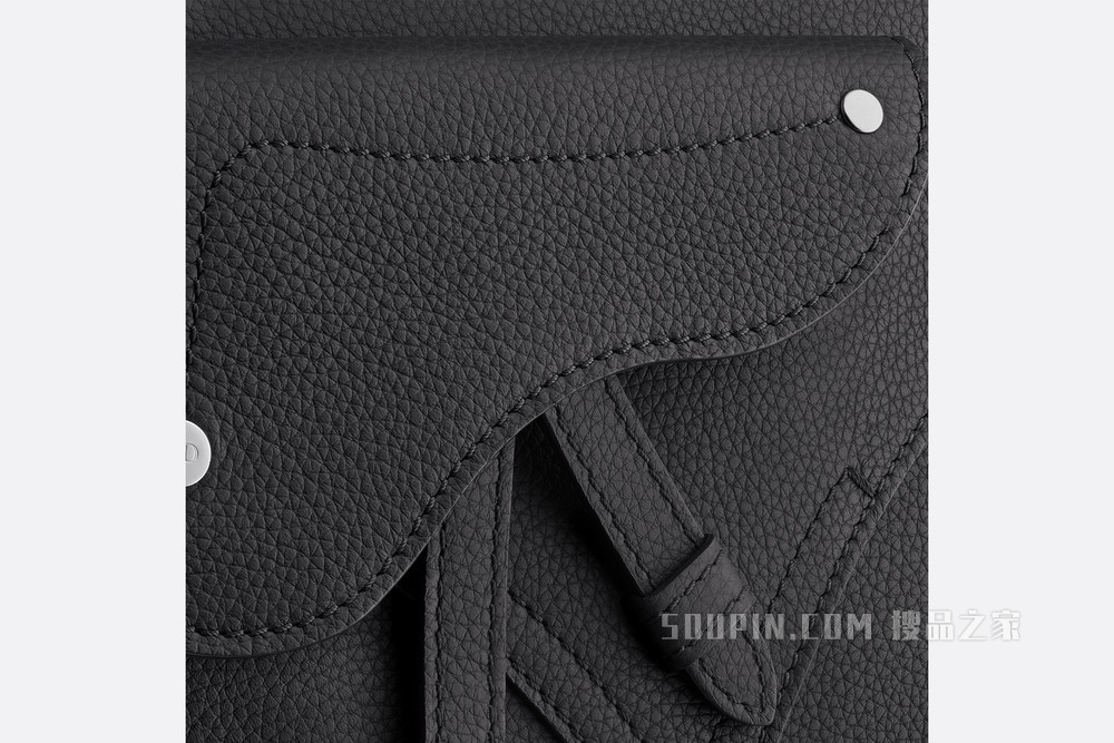 马鞍包 黑色粒面牛皮革