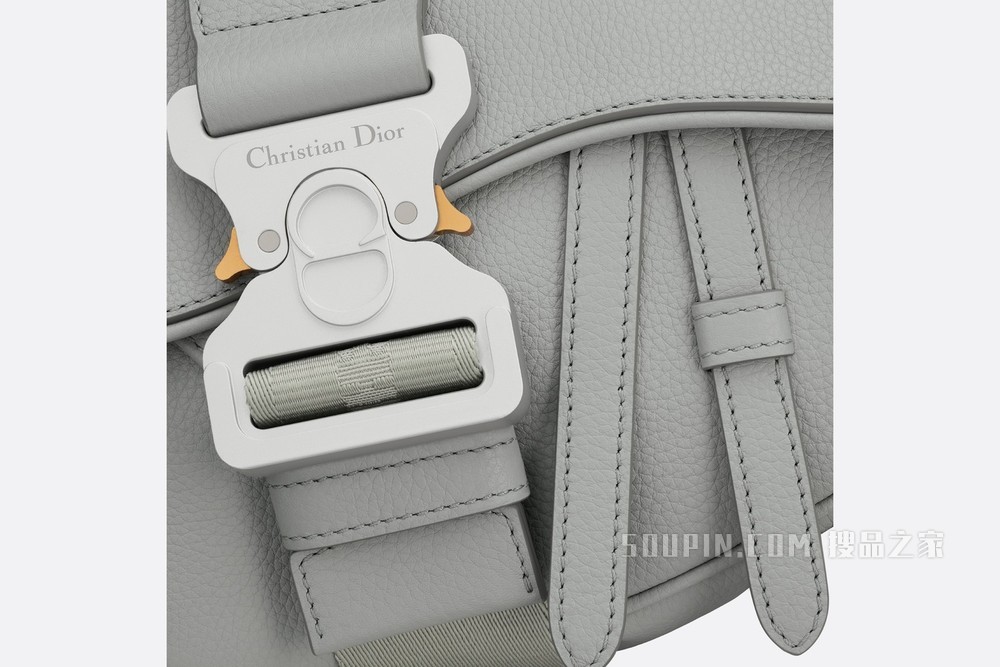 马鞍包 迪奥灰粒面牛皮革