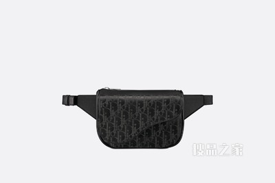 Dior World Tour 马鞍腰包 黑色 Oblique Galaxy 印花效果皮革