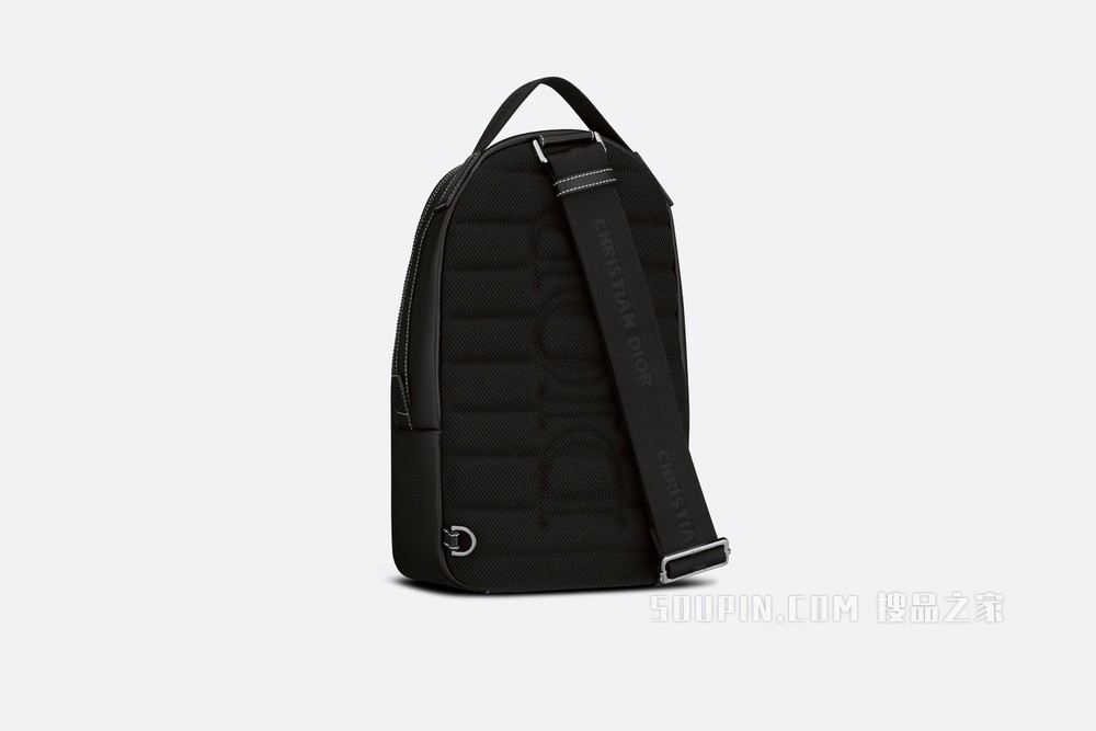 DIOR AND PETER DOIG 单肩包 黑色粒面牛皮革