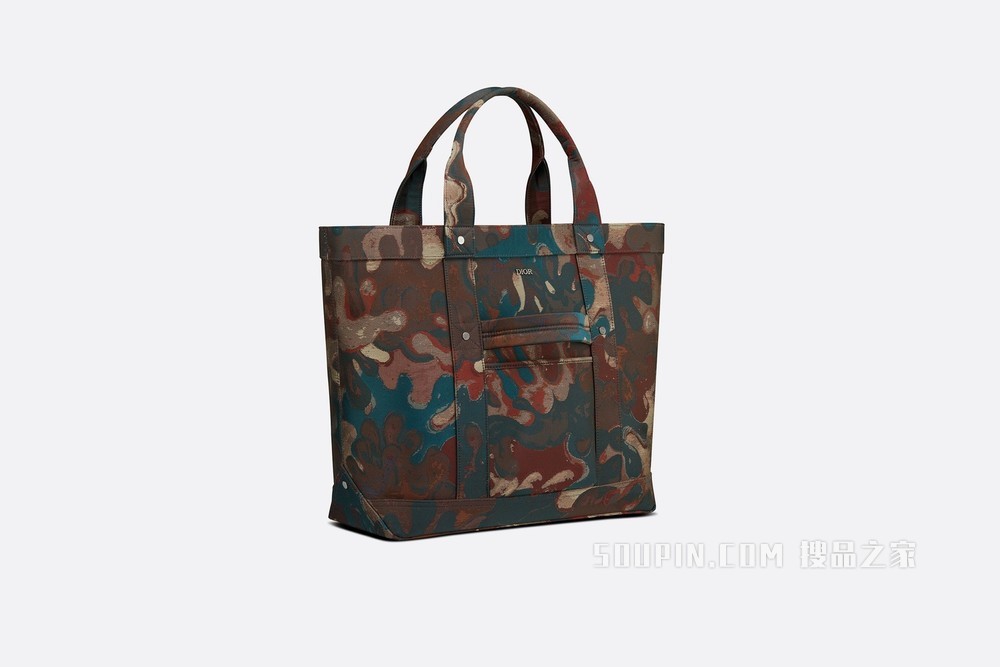 WWDIOR DIOR AND PETER DOIG 手袋 棕色迷彩提花图案