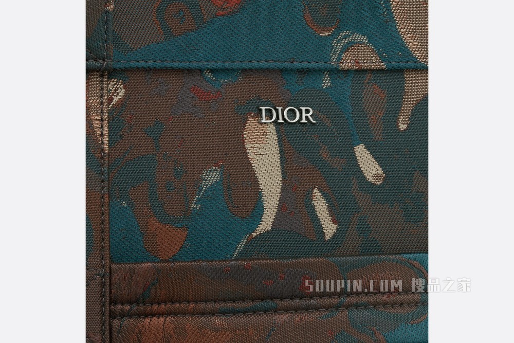 WWDIOR DIOR AND PETER DOIG 手袋 棕色迷彩提花图案