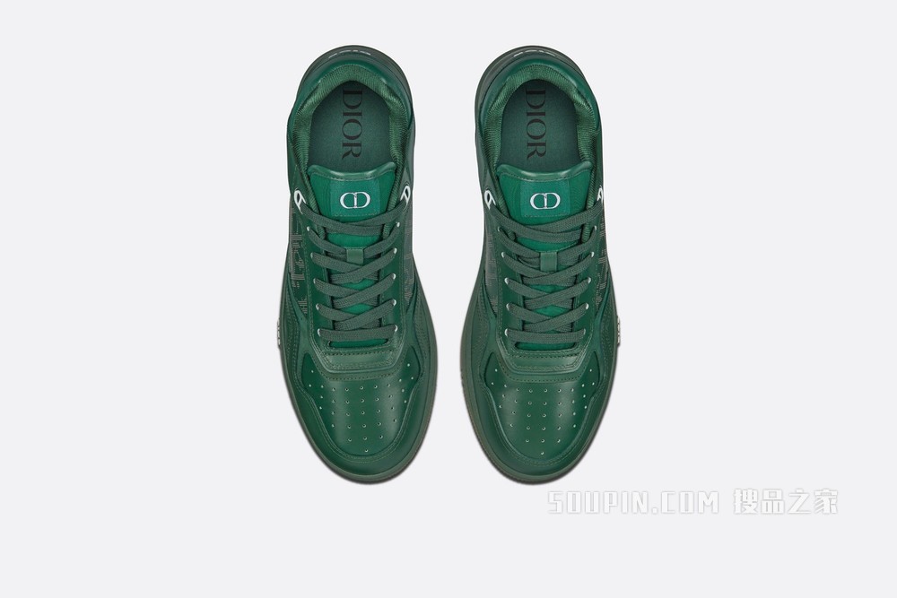 Dior World Tour B27 低帮运动鞋 绿色 Oblique Galaxy 印花效果皮革搭配光滑牛皮革和绒面革