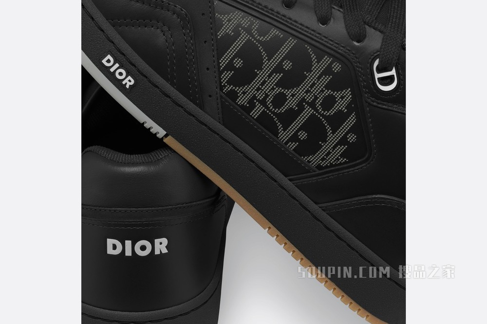 Dior World Tour B27 低帮运动鞋 黑色 Oblique Galaxy 印花效果皮革搭配光滑牛皮革和绒面革
