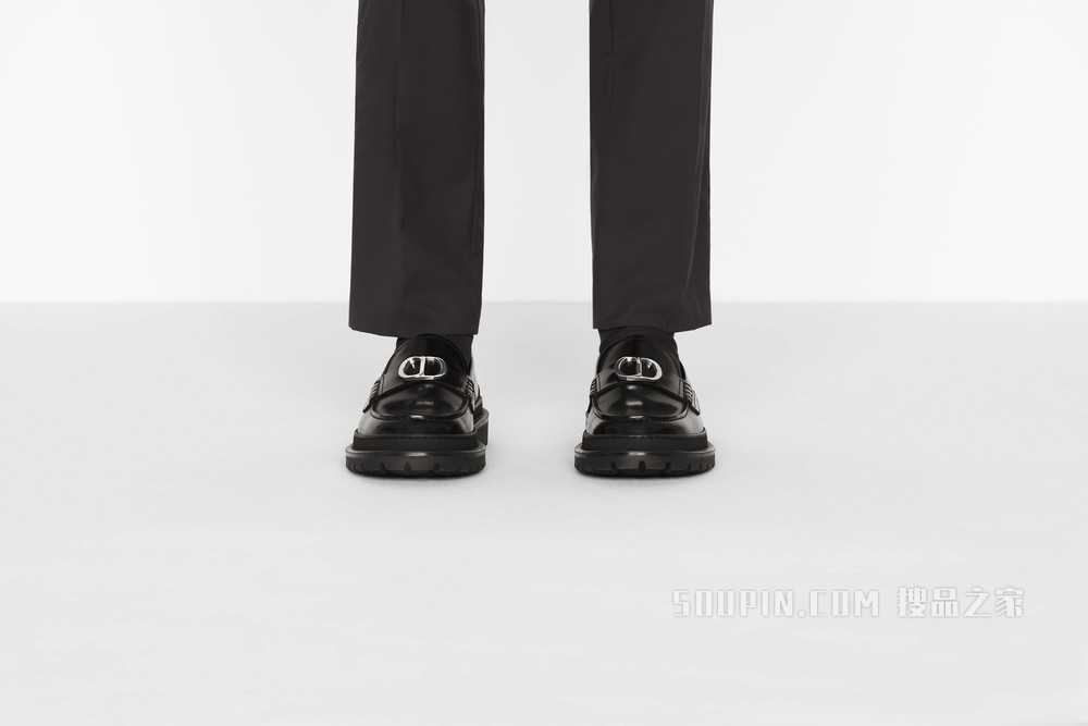 Dior Explorer 乐福鞋 黑色光滑牛皮革