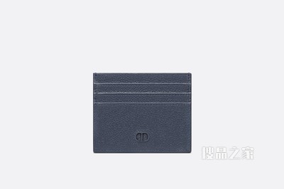 卡夹 海军蓝色粒面牛皮革“CD Icon”标志