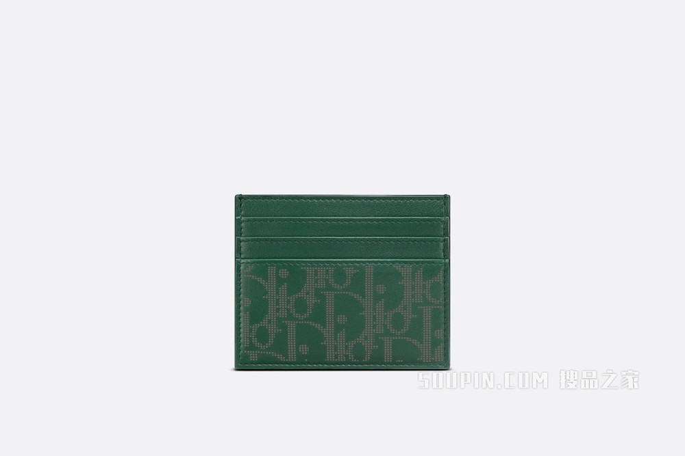 Dior World Tour 卡夹 绿色 Oblique Galaxy 印花效果皮革
