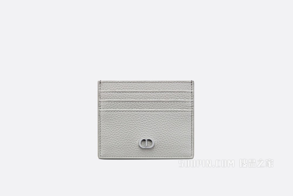 卡夹 迪奥灰粒面牛皮革“CD Icon”标志