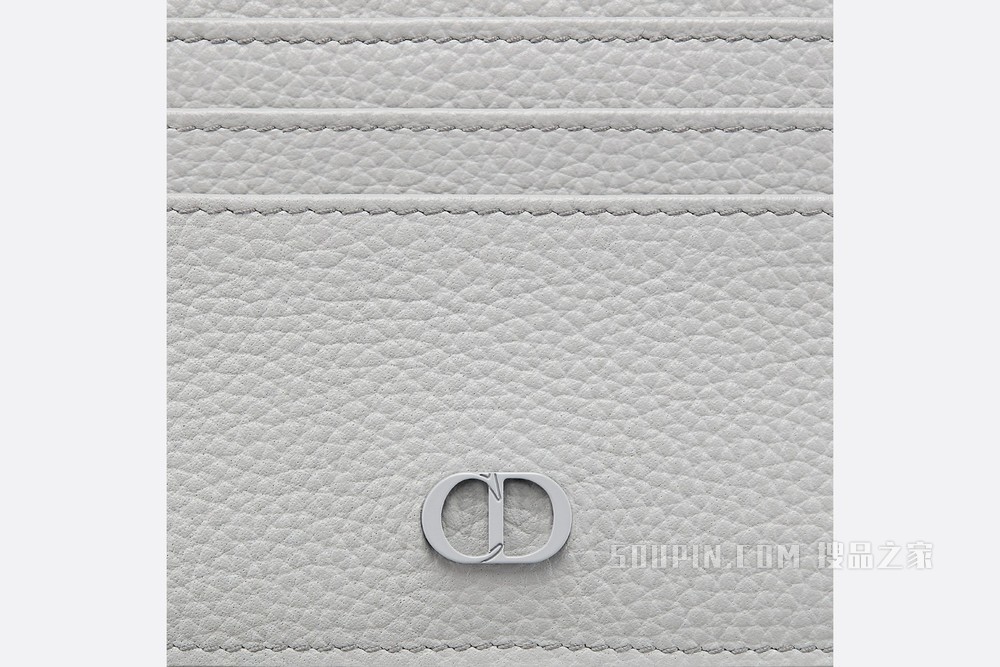 卡夹 迪奥灰粒面牛皮革“CD Icon”标志