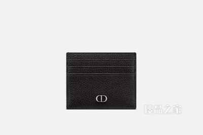 卡夹 黑色粒面牛皮革“CD Icon”标志