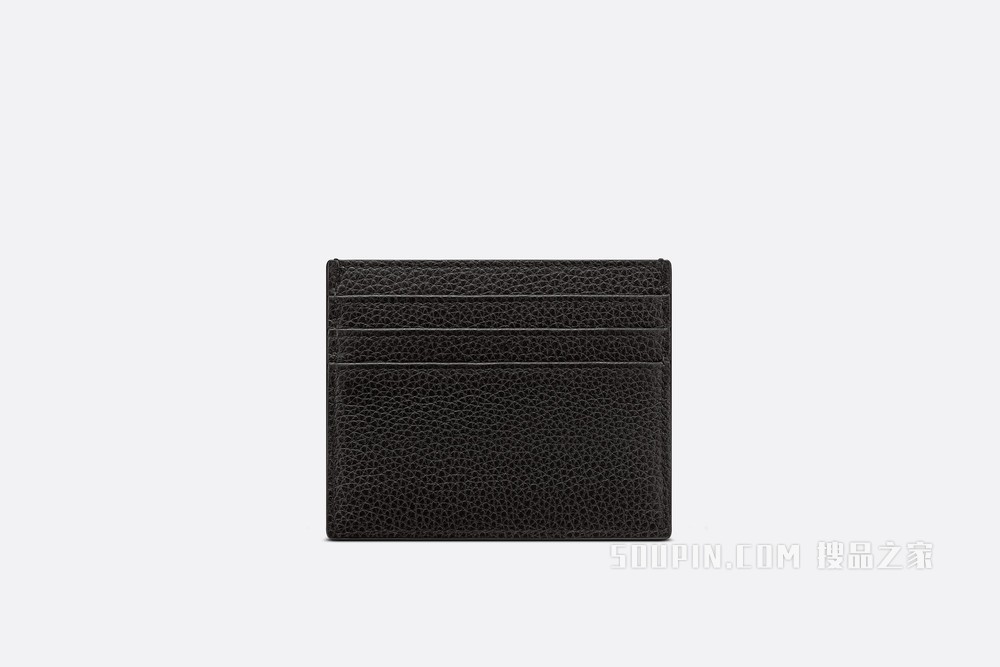 卡夹 黑色粒面牛皮革“CD Icon”标志