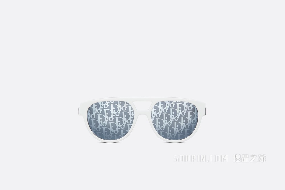 DiorB23 R1I 太阳眼镜 白色潘托斯镜框
