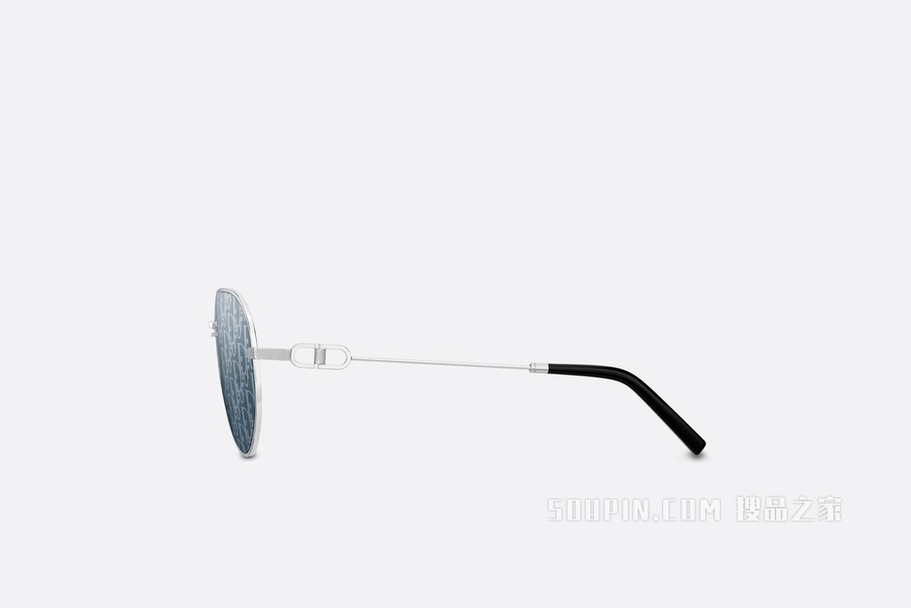 CD Link A1U 太阳眼镜 蓝色和银色 Dior Oblique 镜片飞行员镜框