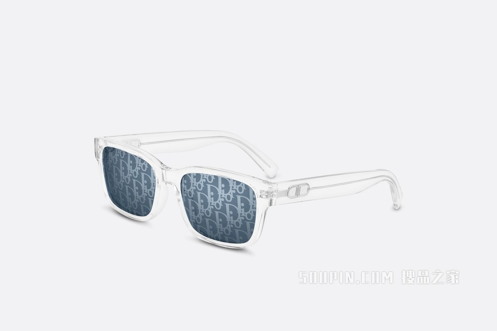 CD Link S1U 太阳眼镜 Dior Oblique 图案镜片透明方形镜框