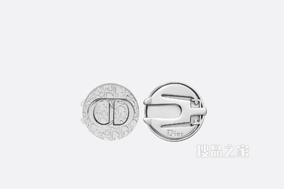 Dior Oblique 袖扣套 银色饰面黄铜