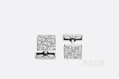 袖扣 银质 Dior Oblique 图案