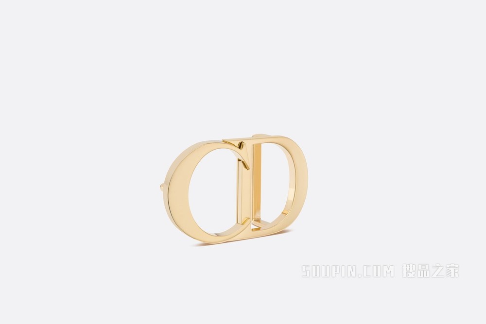 “CD Icon”腰带扣 35 毫米金色饰面黄铜