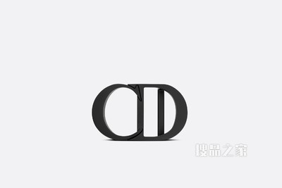 “CD Icon”腰带扣 35 毫米黑色哑光涂漆饰面黄铜