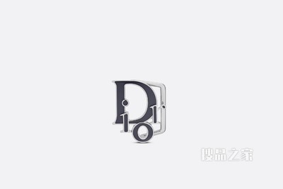 Dior World Tour Dior Oblique 腰带扣 35 毫米金属覆层黄铜和海军蓝色珐琅