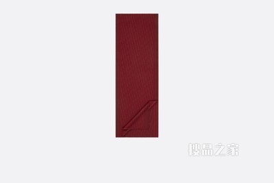围巾 酒红色羊绒 Oblique 印花