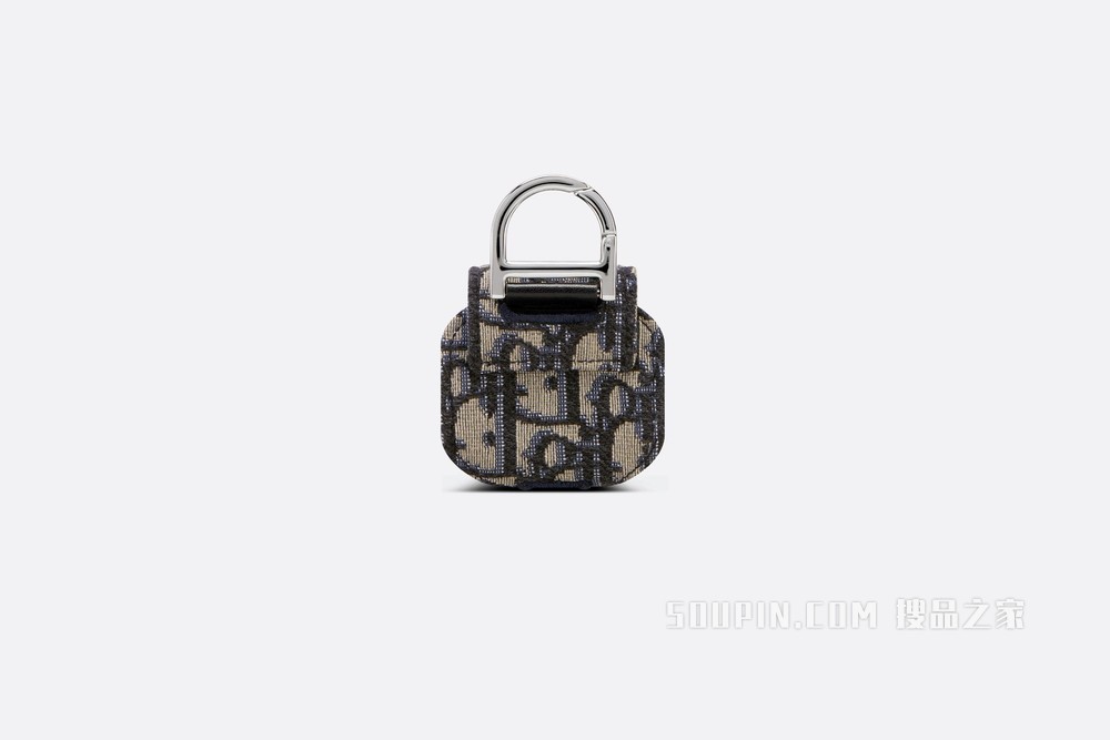 AirPods Pro 耳机套 米色和黑色提花面料 Oblique 印花