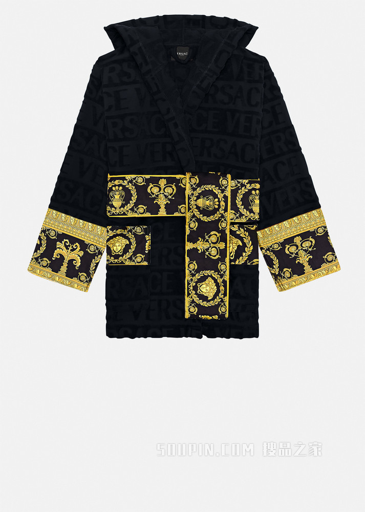 I ♡ Baroque连帽浴袍