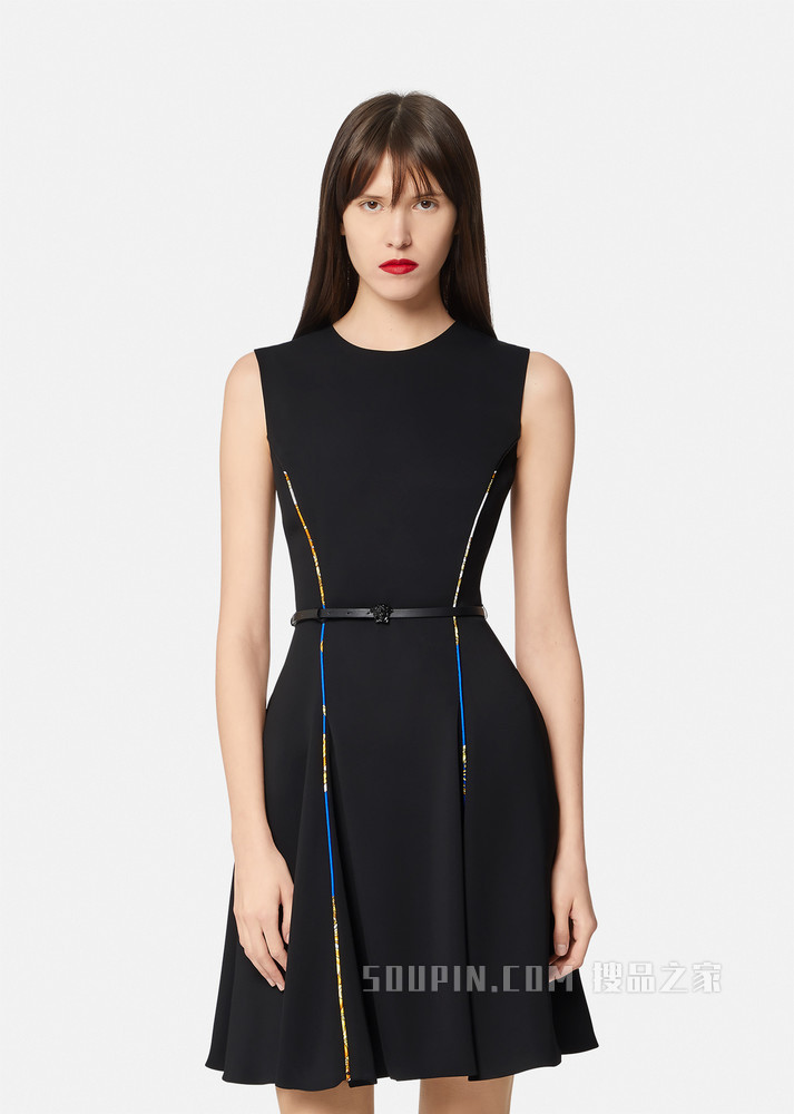 美杜莎系带迷你连衣裙