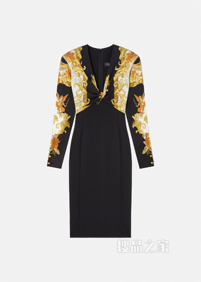 Medusa Renaissance印花乔其纱连衣裙