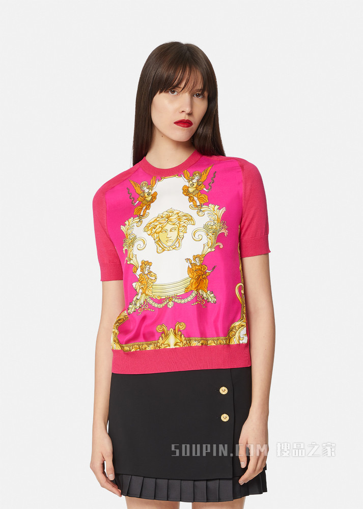 Medusa Renaissance印花嵌饰针织衫