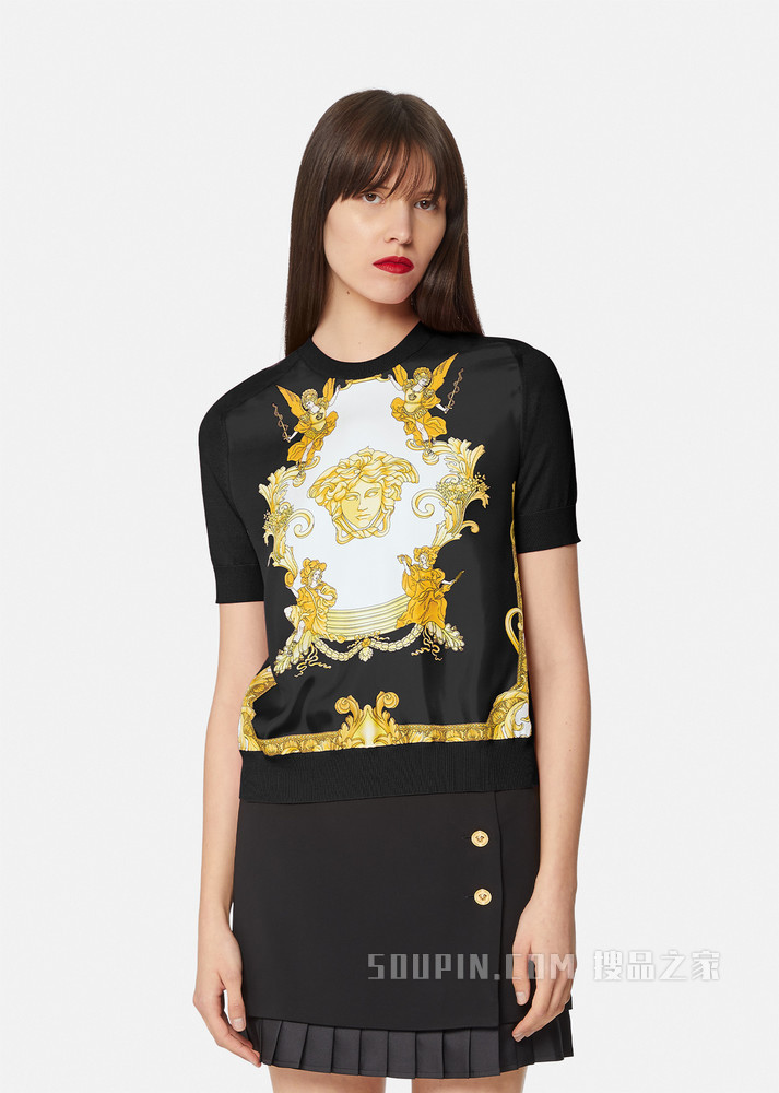 Medusa Renaissance印花嵌饰针织衫