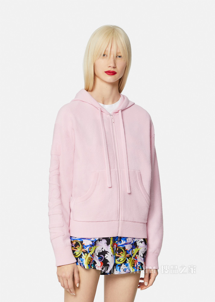 美杜莎羊毛和羊绒混纺连帽衫