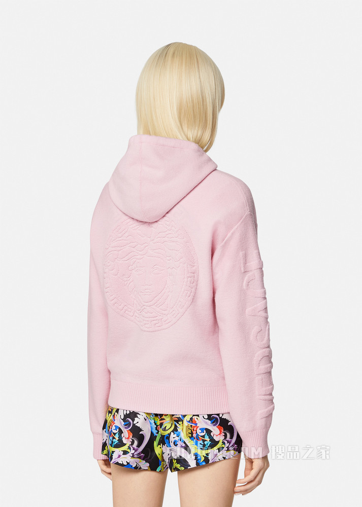 美杜莎羊毛和羊绒混纺连帽衫