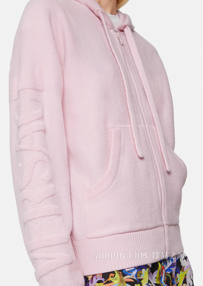 美杜莎羊毛和羊绒混纺连帽衫