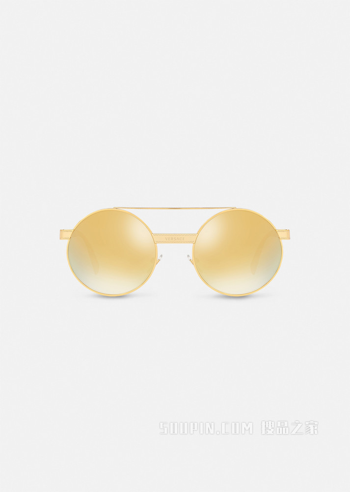 Logomania圆形太阳镜