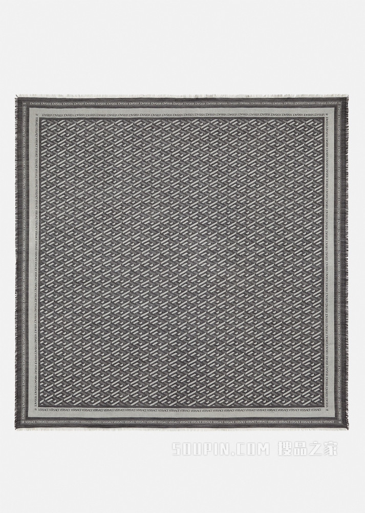 La Greca 羊毛真丝混纺围巾