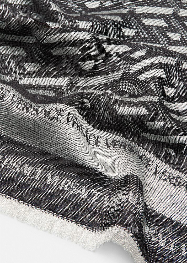 La Greca 羊毛真丝混纺围巾