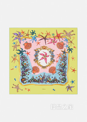 Trésor de la Mer印花真丝方巾