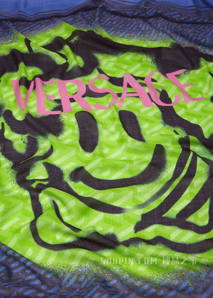 Medusa Tag羊毛真丝混纺披肩