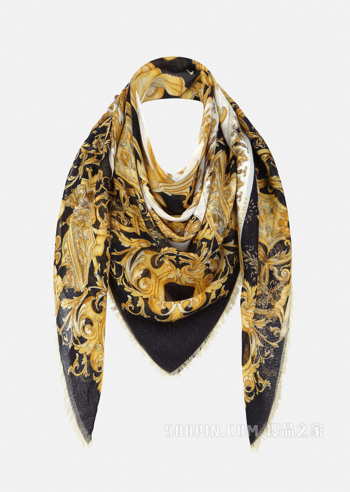 Contrast Barocco印花围巾