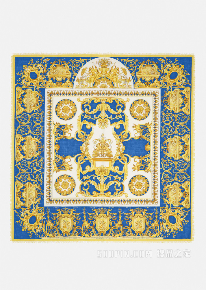 Contrast Barocco印花围巾