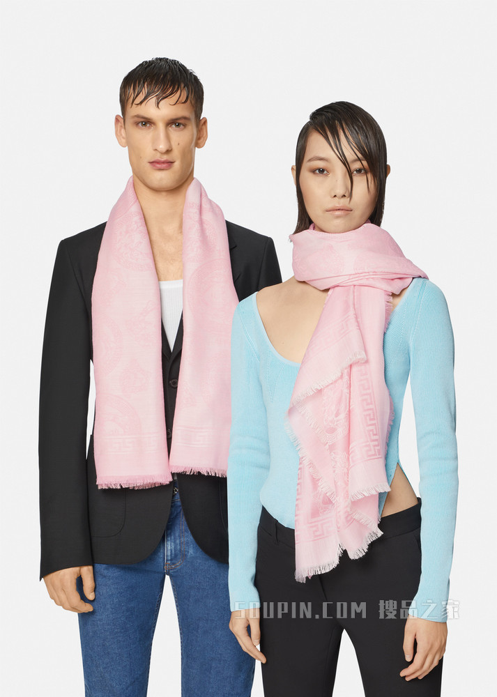 Medusa Amplified羊毛和真丝围巾