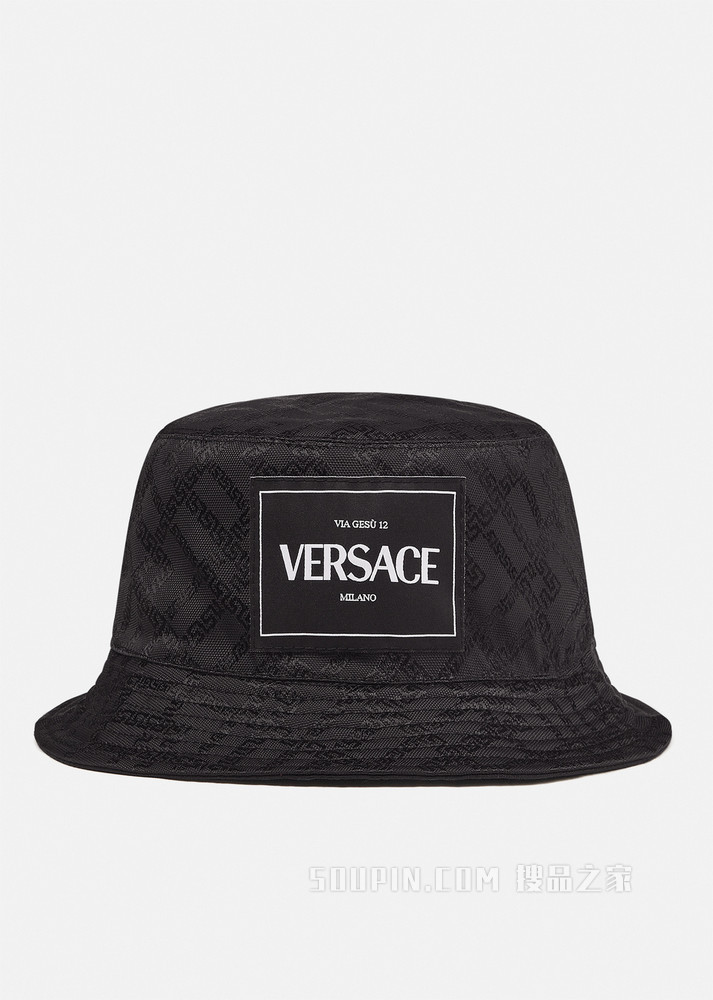 希腊回纹菱形图案渔夫帽