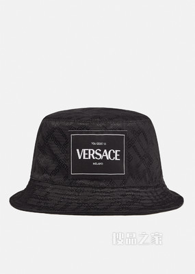 希腊回纹菱形图案渔夫帽