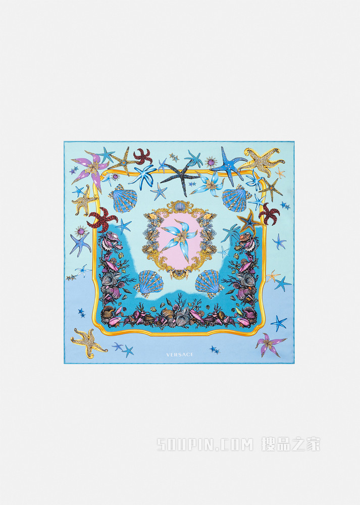 Trésor de la Mer真丝方巾