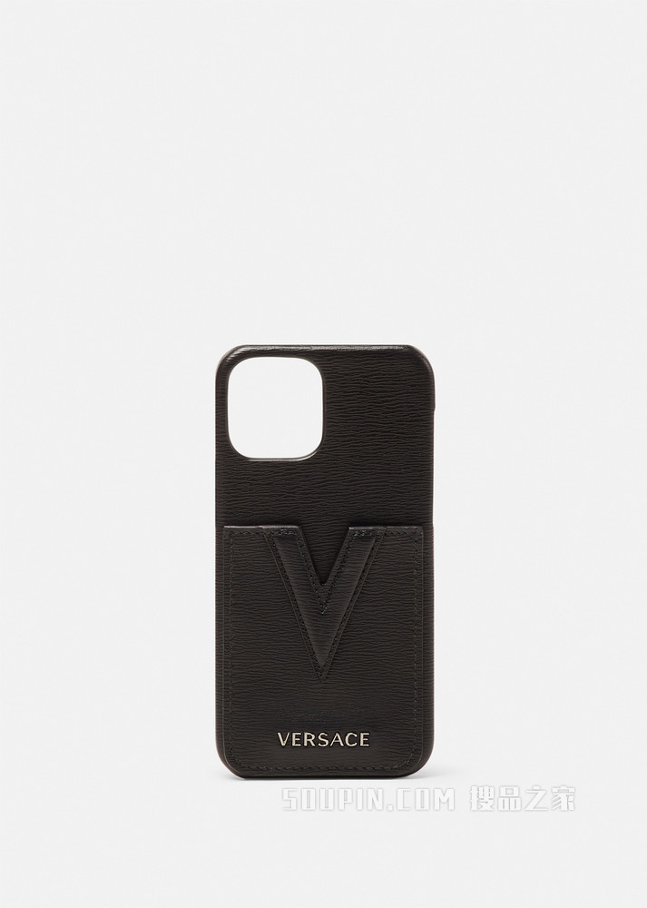 V字皮革手机套 iPhone 12