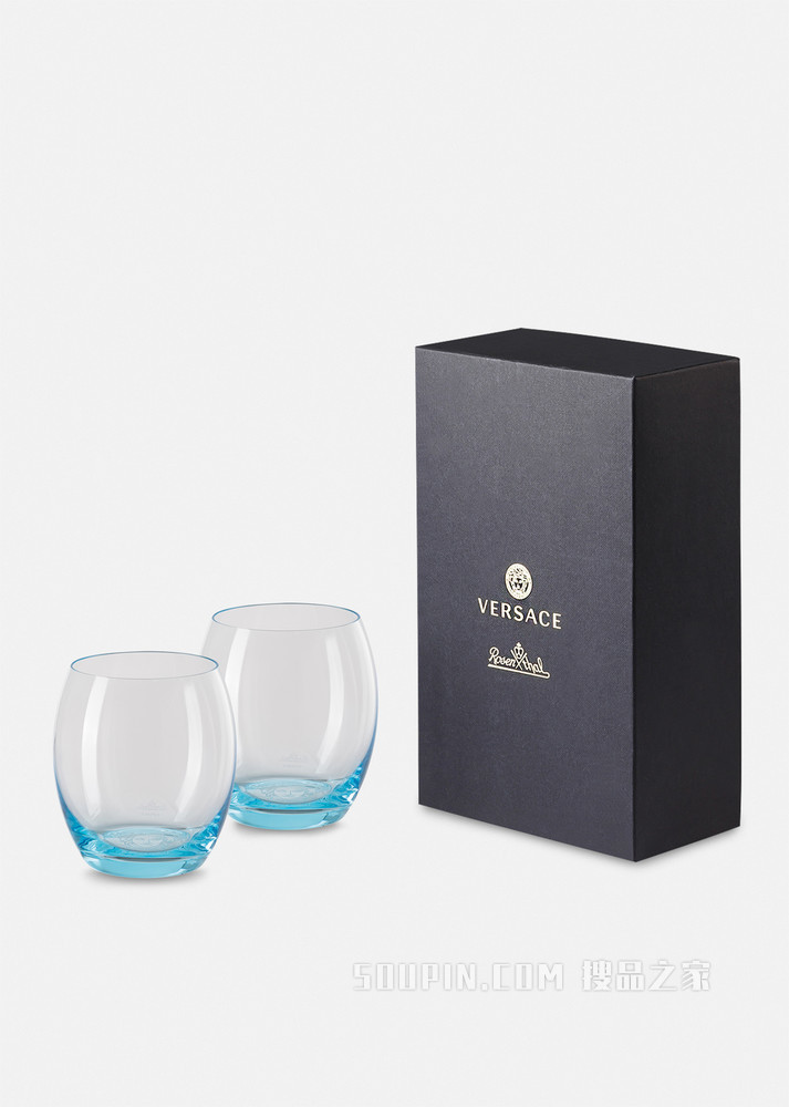 Medusa Lumiére青色威士忌酒杯套装