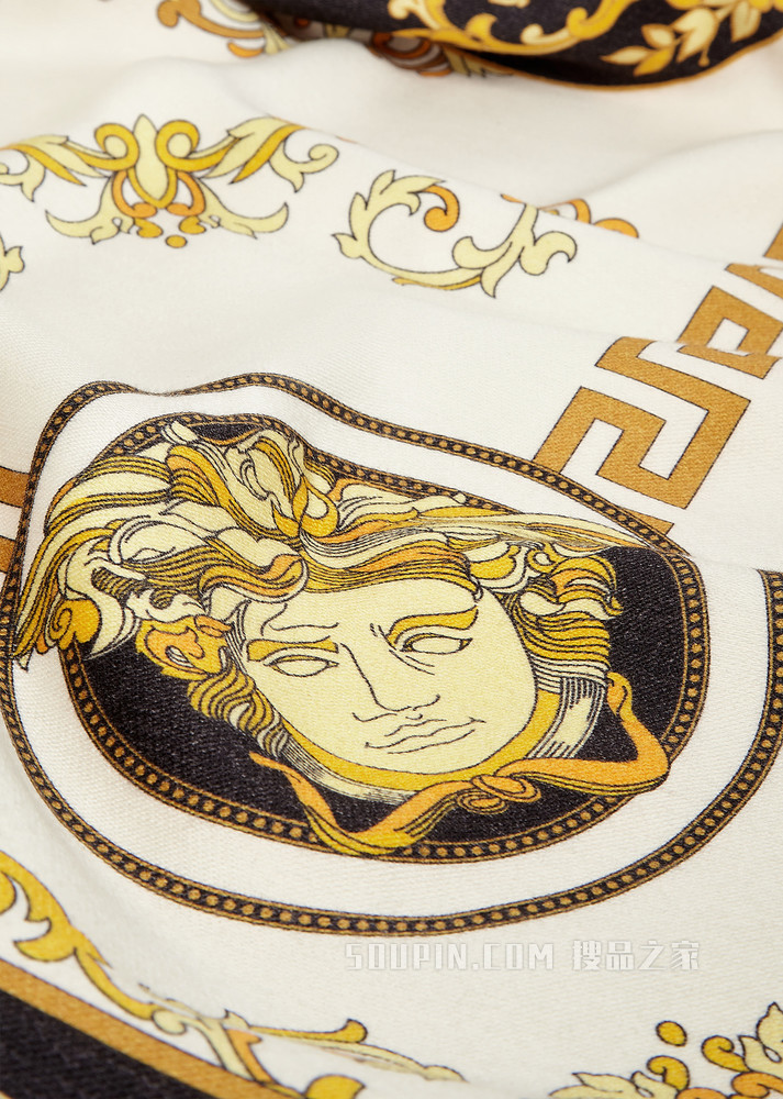 Medusa Gala羊毛和真丝毛毯