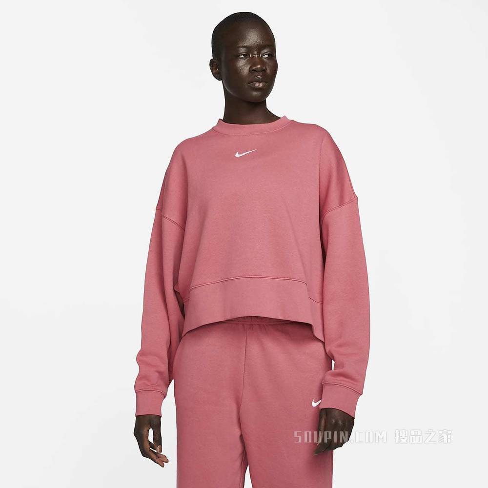 Nike Sportswear Collection Essentials 女子起绒圆领上衣
