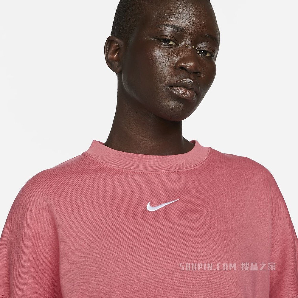 Nike Sportswear Collection Essentials 女子起绒圆领上衣