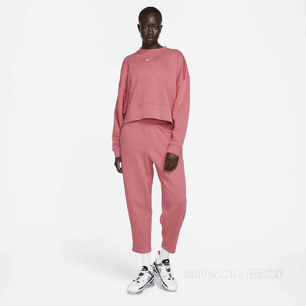 Nike Sportswear Collection Essentials 女子起绒圆领上衣
